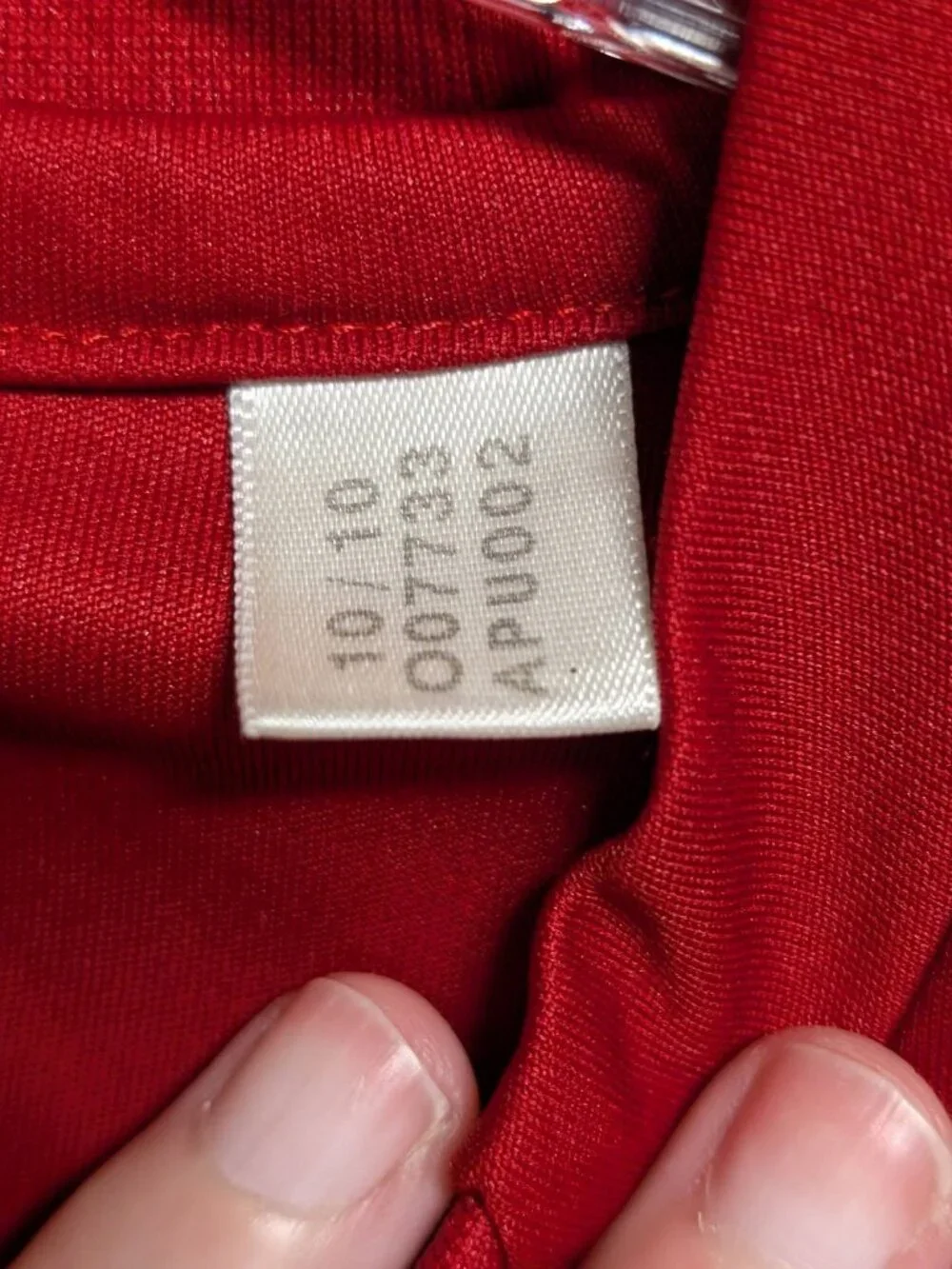 Red and Black V Neck Adidas Shirt
